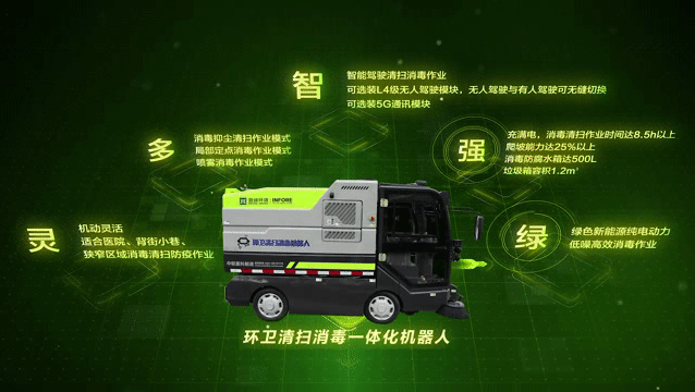 智能環衛機器人軍團再添猛將！清掃消毒一體化機器人利劍出鞘