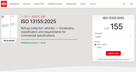 歷史性突破 | 盈峰環境主導！首個由中國企業牽頭編制的環衛裝備ISO國際標準正式發布！